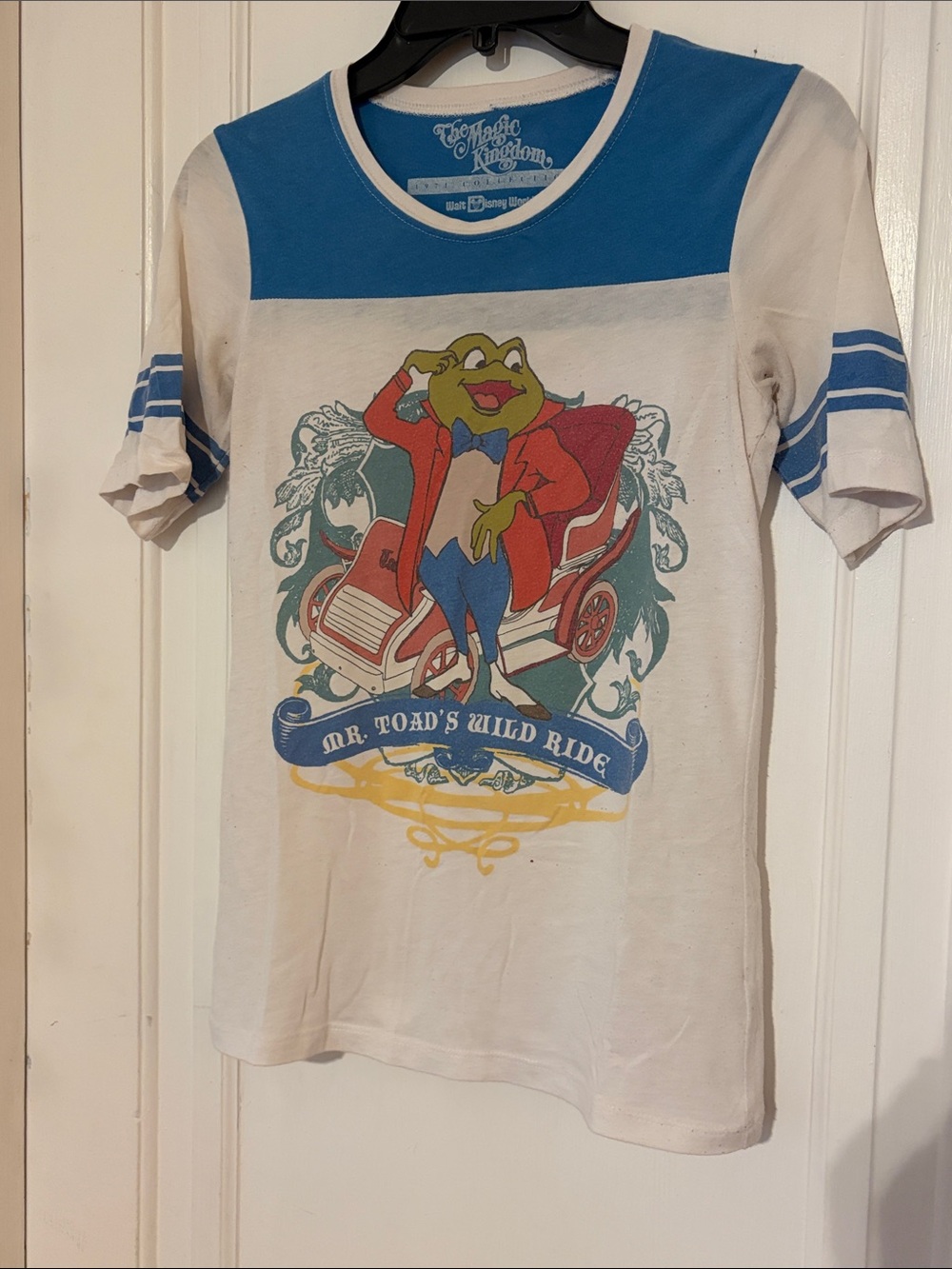 Vintage Disney Mr. Toad Retro Short Sleeve Tee in White & Blue